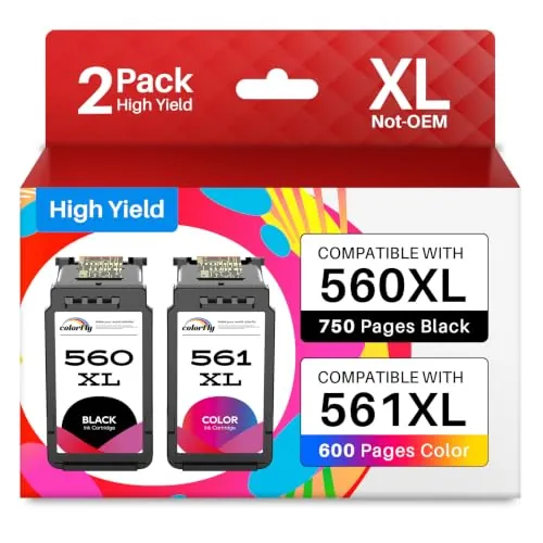 560 561 XL Cartuchos Compatibles para Canon PG-560XL CL-561XL Reemplazo