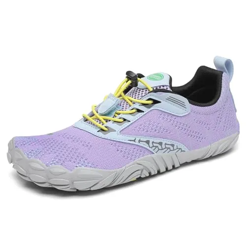 SAGUARO Zapatillas Barefoot Hombre Mujer Zapatillas Minimalistas Zapatos Barefoot Calzado Minimalistas Zapatillas de Trail Running Barefoot Shoes para Zero Drop Suela Lavanda Pálido,Gr.36