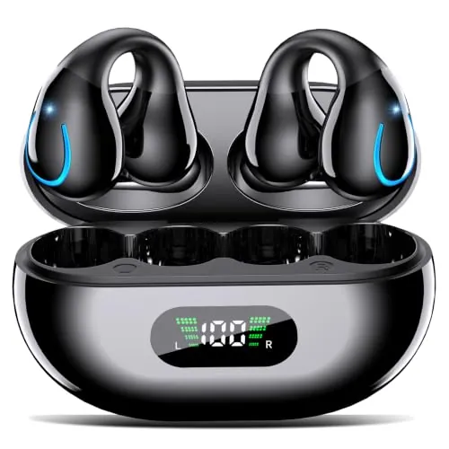 Auriculares Open Ear Bluetooth Deportivos, Clip Oreja, 80H, ENC, IPX7