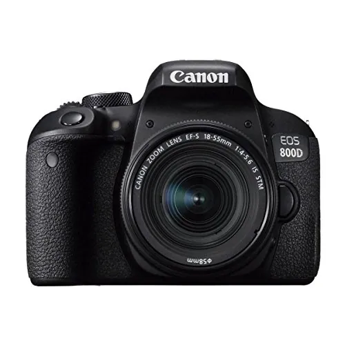 Canon EOS 800D - Cámara RÉFLEX de 24.2 MP (Pantalla táctil de 3.0'', NFC, Dual Pixel CMOS AF, Bluetooth,45 Puntos AF, 6 fps, Full HD, WiFi) Negro - Kit Cuerpo con Objetivo EF-S 18-55IS STM