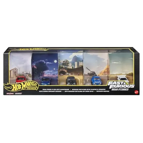 Hot Wheels Premium Fast & Furious Pack de 5 Coches de Metal