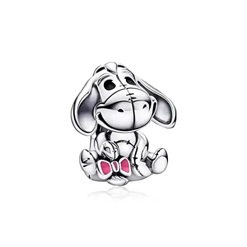 H.ZHENYUE Jewelry Movie Donkey Charm Beads fit Bracelet Necklace for Woman Girls,925 Sterling Silver Pendant with Cubic Zirconia,Happy Birthday Christmas Halloween Valentine's Day Gifts