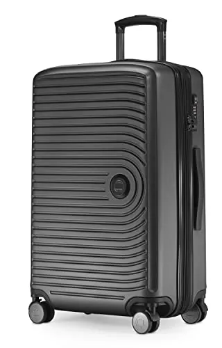 HAUPTSTADTKOFFER Mitte - Maleta Rígida Grande, TSA, 4 Ruedas, Equipaje Facturable con Ampliación de Volumen de 8 cm, 77 cm, 130 litros, Grafitos