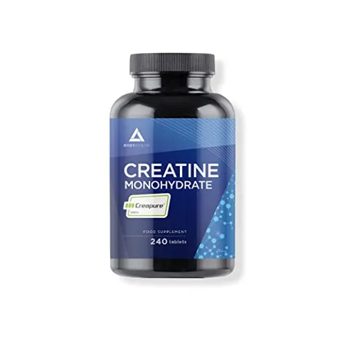 Creatina CREAPURE Monohidrata 240 comprimidos- Calidad garantizada, Vegano- Aumenta tu masa muscular fuerza y resistencia - Creatina Monohidratada Pura 3000mg- Comprimidos solubles- Bodyathlon