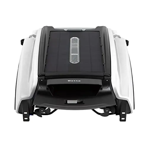 Betta SE Robot Skimmer de Piscina Solar - Limpiador Automático de Superficie, Batería de 30h, Motores Resistentes a Sal y Cloro, Evitación de Obstáculos, Limpieza 24/7 (Blanco)