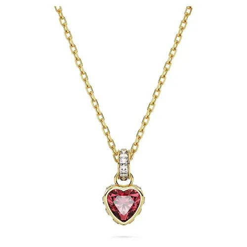 Swarovski Colgante Stilla, Corazón, Rojo, Baño tono oro