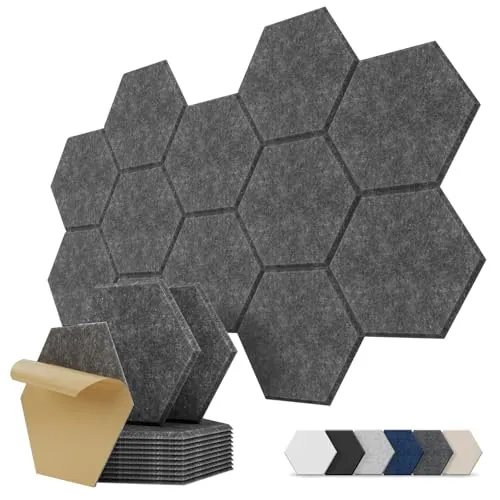 Paneles Acusticos Hexagonales Autoadhesivos Pared Decorativos Habitacion