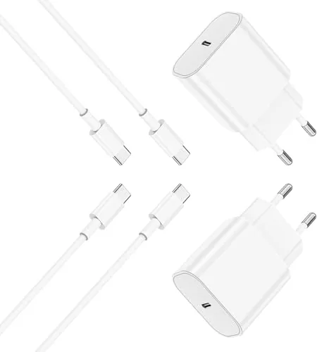 CyvenSmart Cargador Rápido USB-C 20W, 1 Metro, para iPhone 18pro /17/16/15 | Compatible con Galaxy S24/S23/S22, Carga Rápida, Cable USB-C Incluido