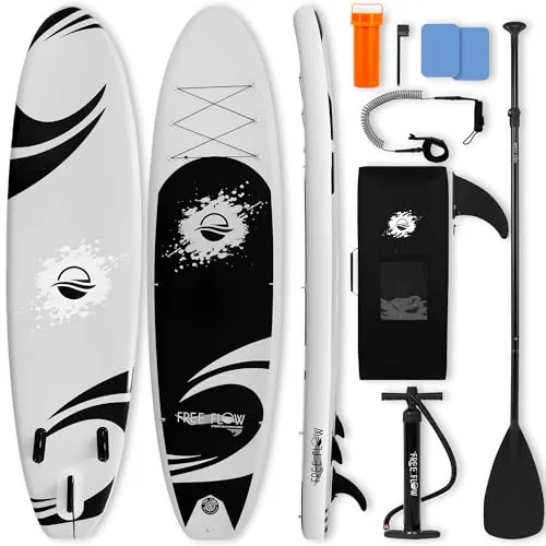 SereneLife tabla paddle surf hinchable, Paddle board, Cubierta antideslizante, Aleta inferior para remar, Estuche para guardar, Barco de pie para jovenes y adultos