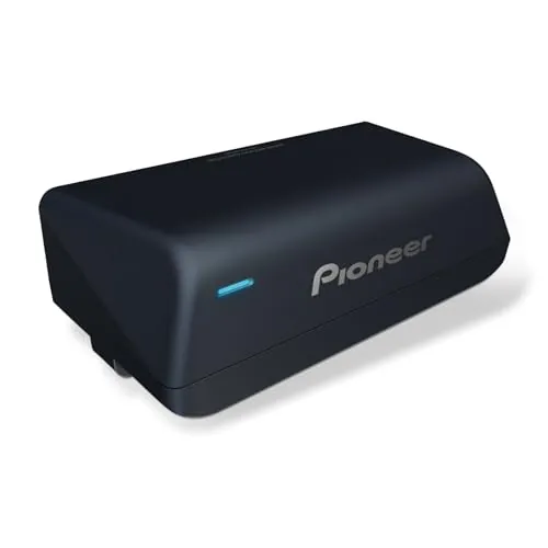 PIONEER TS-WX010A - Subwoofer Activo ultracompacto con Amplificador de Clase D Bass Sound Creator, Graves impactantes y de Calidad. Fácil de Instalar en el Espacio para los pies (160W)