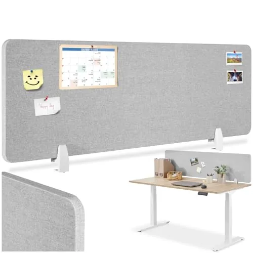tectake® Panel Separador de Escritorio, Centro de Pet Fonoabsorbente