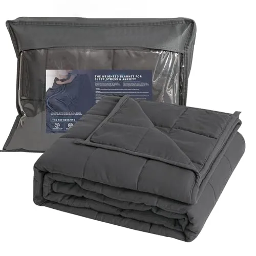 Good Nite Manta Pesada de 6 Kg 125 * 180cm Manta Relajación Terapia Antiestrés Adultos para Mejorar El Sueño Antiestrés Gris