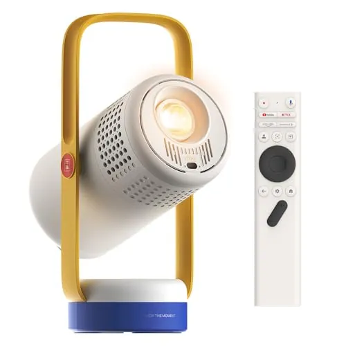 XGIMI Vibe One Batería integrada Proyector 1080p Inteligente Mini portátil, Google TV con Netflix, Sound by JBL, Soporte 160°, 1,2 h de Autonomía, WiFi, Bluetooth (Chispa Azul)
