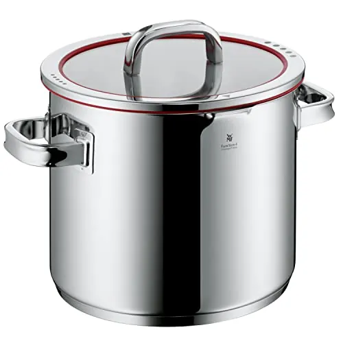 WMF Function 4 - Olla Grande de 24cm (8,8 Litros de Capacidad) con Tapa, Cromargan 18/10 Acero Inoxidable Pulido