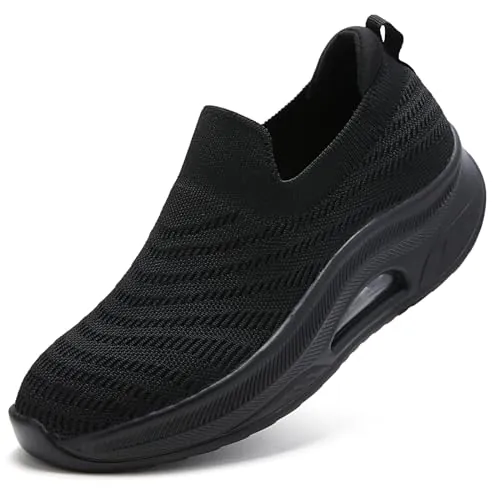 Myztra Zapatillas Deporte Slip On Mujer Sin Cordones Negro 37EU