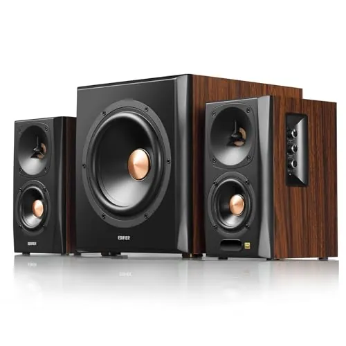 Edifier S360DB - 2.1 Bluetooth v4.1 aptX Biblioteca de Sonidos inalámbricos y Altavoces de subwoofer para Salas Multimedia, Salas de Estar