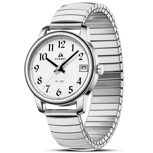 LN LENQIN Reloj Mujer Elasticay Relojes Mujeres De Acero Inoxidable Reloj A Prueba de Agua para Las Mujeres AnalóGico Cuarzo Relojes de MuñEca Banda de ExpansióN
