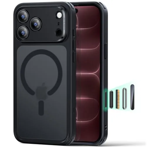 ESR Classic Hybrid Funda para iPhone 18 Pro Max/17 Pro MAX, Negro Mate