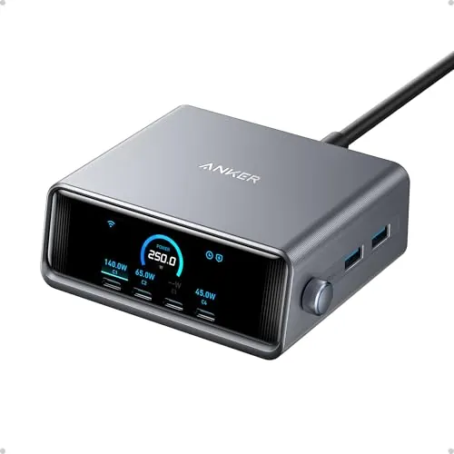Anker Prime Carga Rapida Cargador USB C 250W Estación 6 Puertos