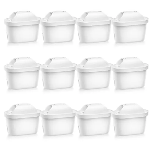 Tikstoy Cartuchos de filtro compatible con jarra de agua Brita Marella, Brita®, Maxtra+, Maxtra Plus filtros, Eliminación de cloro, Sabor fresco, Cartuchos de Filtro de Agua By Tikstoy (12PCS)