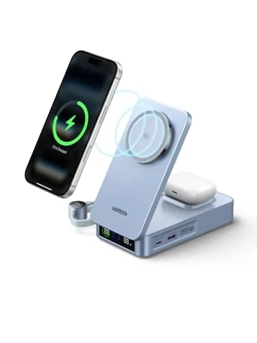 UGREEN MagFlow 2 EN 1 Qi2 25W Batería Externa Magsafe 20000mAh USB C 100W