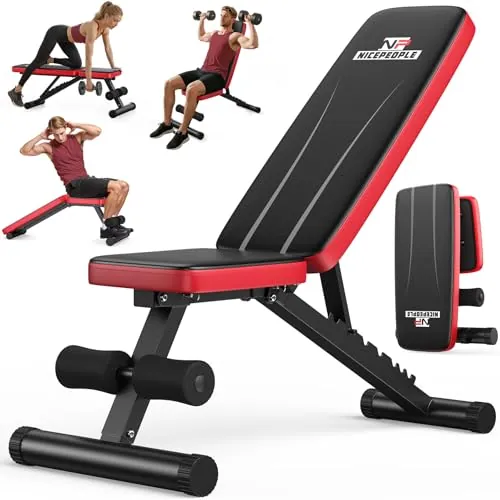 Banco de pesas regulable para gimnasio en casa, capacidad de carga de 300 kg, banco de entrenamiento con 8 posiciones de respaldo para pecho, hombros y brazos