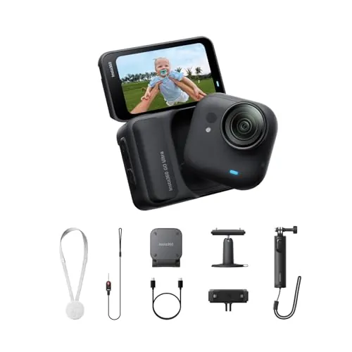 Insta360 GO Ultra Paquete de Creador Negro - Pequeña cámara vlog 4K
