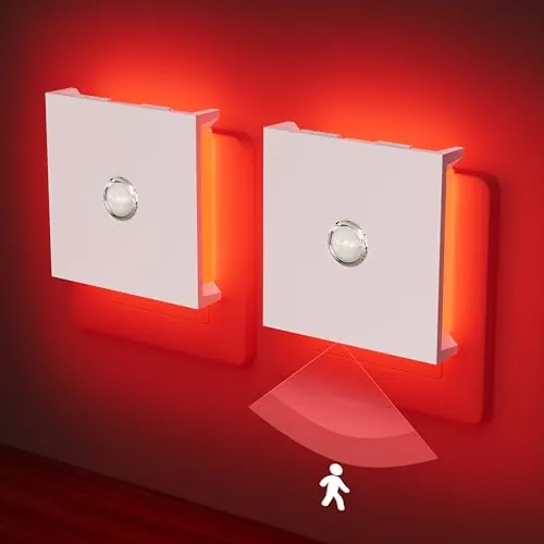 Feliigo Luz Nocturna con Sensor de Movimiento, 2 Piezas Luz Nocturna Infantil Enchufe Regulable con 3 Modos, Brillo Ajustables para Habitación de Niños, Baño, Pasillo, Cocina, Escaleras