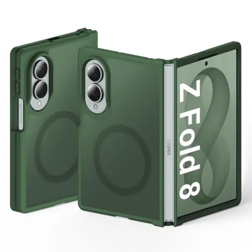 ORETECH Magnética Funda para Samsung Galaxy Z Fold 8, Verde