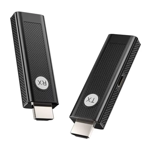 NODELINK HDMI Inalámbrico 1080P Transmisor y Receptor Plug & Play para PC, Portátil, HD TV, Smartphone, PS5 y Proyector, HDMI Wireless, Streaming de Video