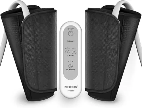FIT KING 4 en 1 Botas Presoterapia para Casa, Recuperación Muscular | Presoterapia masaje para pantorrillas muslos brazos pies 2 modos 3 niveles, favorece la circulación sanguínea alivia el dolor