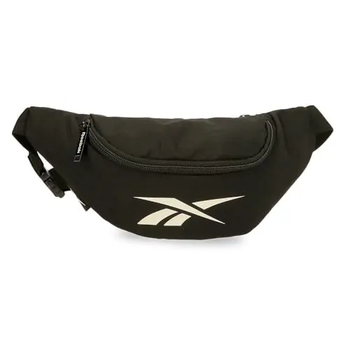 Reebok Malden Riñonera Grande Negro 19x12,5x7,5 cms Poliéster by Joumma Bags
