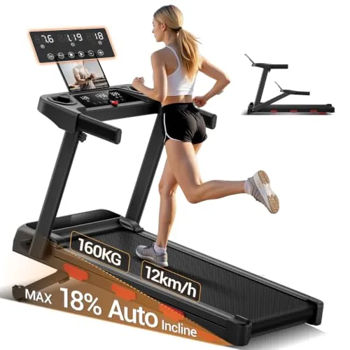 LONTEK Cinta de Correr con Inclinación 18% Auto