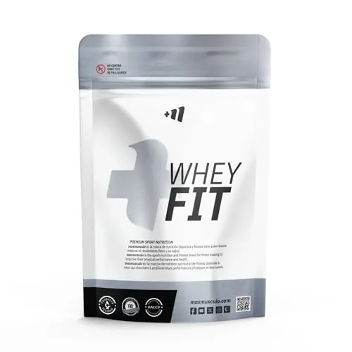 MASmusculo - Whey FIT 1Kg - Proteína Whey en Polvo - Proteína Suero de Leche - Regeneración y Aumento Muscular - Mejora Rendimiento - Sabor Choco Blanco Avellana
