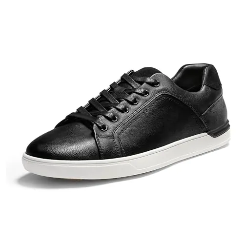 Bruno Marc Zapatos Casual Cordones Hombres Zapatillas,Size 43.5,Negro