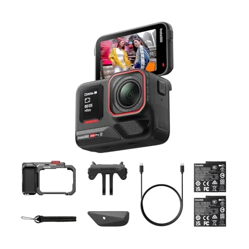 Insta360 Ace Pro 2 Paquete Xplorer Gris, Cámara de acción 8K, Doble batería