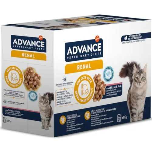 Advance Veterinary Diets Renal - Comida Húmeda para Gatos: Multipack 12 bolsitas de 85g