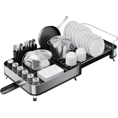 Kitsure Escurreplatos Extensible de Metal, 40,9-67,6 cm