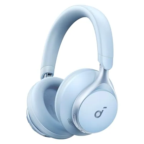 Soundcore de Anker Space One Auriculares Cancelación Ruido Activa Adaptativa, Cascos Inalambricos Bluetooth Reducción de Voz Humana 2X más Fuerte, 40H ANC, Control de App, LDAC Hi-Res Wireless Audio