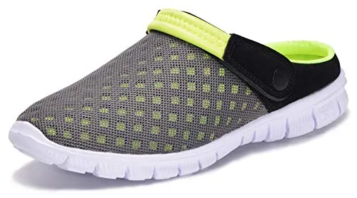 Zuecos Hombre Mujer Zapatillas de Playa Piscina Vernano, Verde, 44