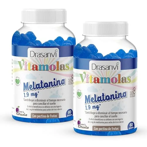 Gominolas de Melatonina Drasanvi Pack 2x60ud Sabor Ciruela
