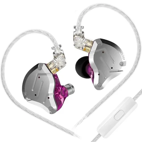Yinyoo KZ ZS10 Pro IEM HiFi Auriculares in Ear Híbrido Auriculares con Cable y Micrófono 1DD 4BA In Ear Monitors Sonido Estéreo para Juegos con 4 Pares de Almohadillas