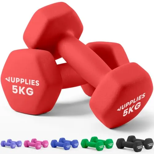 JUPPLIES Juego de Pesas y Mancuernas de Neopreno