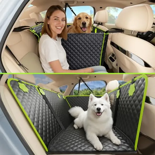 Pecute Funda Coche Perro 2 en 1 con Fondo Duro, Piel súper Impermeable