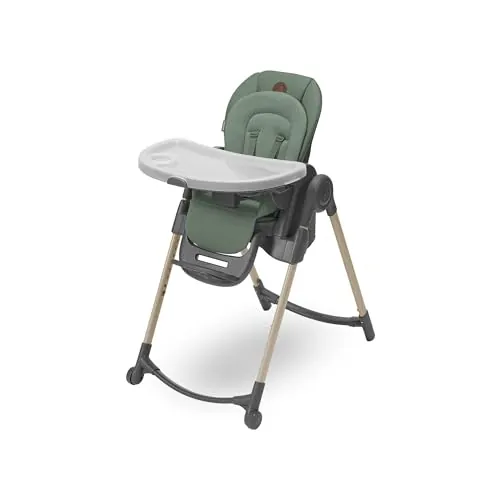Maxi-Cosi Minla Trona Bebe Evolutiva 6 en 1, 0-14 años, máx. 60 kg, trona de bebé, 9 posiciones altura, 5 posiciones reclinación, 4 posiciones bandeja, plegado compacto, Eco Care, Beyond Green
