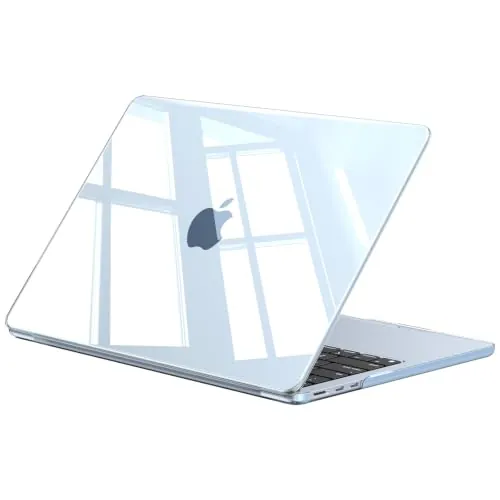 EooCoo para Funda MacBook Air 15 Pulgadas M5 M4 M3 M2 Cristal Azul Cielo