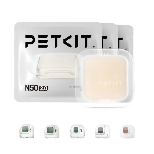 PETKIT Eliminador de Olores para Arenero Gatos Autolimpiable Pura MAX 2 y PUROBOT MAX PRO 2, Control de Olores de Inodoro para Gatos (Paquete de 3)