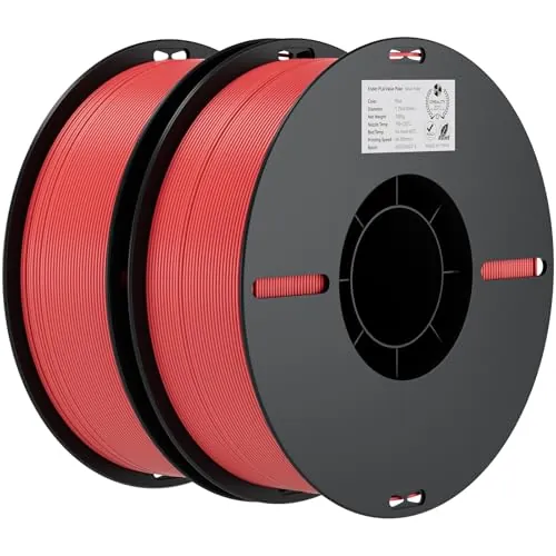 Creality Filamento PLA 1.75mm, Filamento para Impresora 3D Precisión Dimensional +/- 0.02mm, Carrete Filamento 3D, para Mayoría Impresoras 3D,2KG,rojo