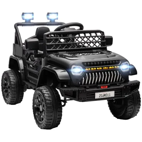 AIYAPLAY Coche Eléctrico para Niños +3 Años 12V con Mando Distancia Negro