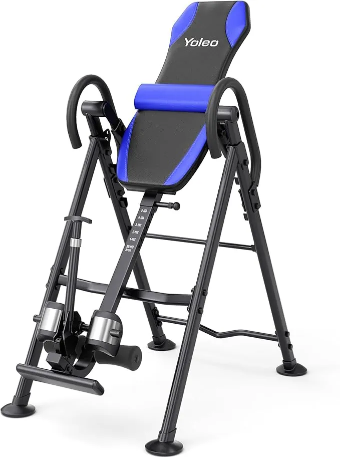 YOLEO Gravity Mesa de inversión Robusto con Soporte Lumbar, Ajuste Multiángulo para Terapia de Alivio del Dolor